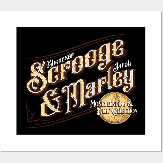 Scrooge And Marley Design Wall Art by HellwoodOutfitters